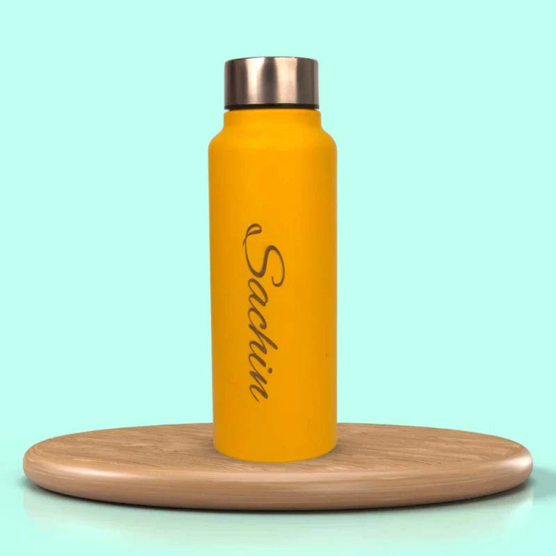 Customized Water Bottle for Unisex - Yellow