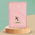 Classy Leather Customised Passport Cover with Charm (Pink)