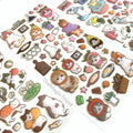 Cute Cat Adventure Stickers ( 1sheet )