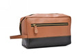 Personalized Dopp Kit- Washbag - Tan