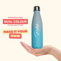 Your Gift Studio Personalized DS1 Dual Shade Hot And Cool Bottle - Light And Sky Blue