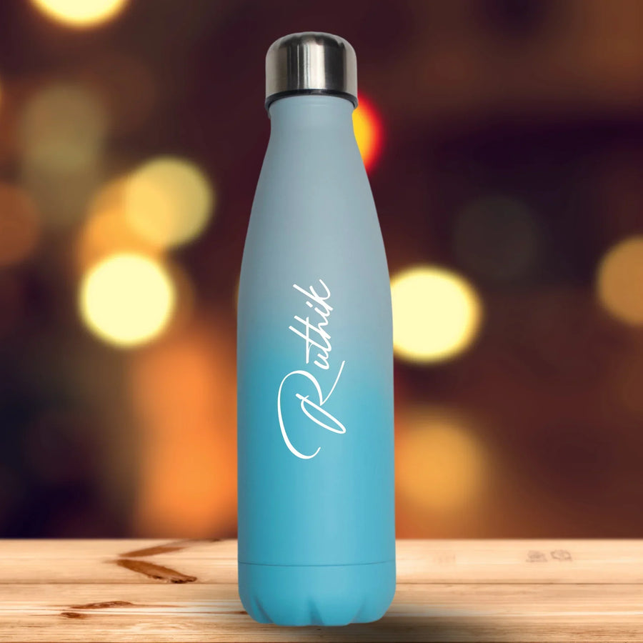 Your Gift Studio Personalized DS1 Dual Shade Hot And Cool Bottle - Light And Sky Blue