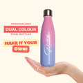 Your Gift Studio Personalized DS2 Dual Shade Hot And Cool Bottle - Pink And Blue