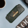 Personalized Stylish Eyewear Case - Olive Green