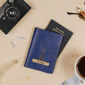 Classy Leather Customized  Frequent Traveller Combo (3 pcs) - Royal Blue