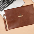 Classy Leather Customized Laptop or Macbook bag/ Sleeve  13.5 inches - Tan