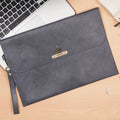 Classy Leather Customized Laptop or Macbook bag/ Sleeve  13.5 inches - Grey