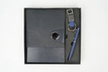 Nexon Flip Diary + Classic Nexon Pen + Classy Leather Metal Keychain- BLUE