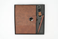 Nexon Flip Diary + Classic Nexon Pen + Classy Leather Metal Keychain- BROWN