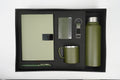 Nexon  Diary + Nexon Metal Pen + Classy Leather Metal Keychain + Classy Metal Card Holder + Classic Smart Bottle  + Stainless Steel Mug - GREEN