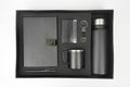 Nexon  Diary + Nexon Metal Pen + Classy Leather Metal Keychain + Classy Metal Card Holder + Classic Smart Bottle  + Stainless Steel Mug - BLACK