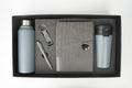 Nexon Flip Diary + Classic Metal Pen + Classy Leather Metal Keychain + Classic Smart Bottle  + Stainless Steel Travell Mug - GREY