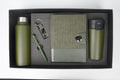 Nexon Flip Diary + Classic Metal Pen + Classy Leather Metal Keychain + Classic Smart Bottle  + Stainless Steel Travell Mug - GREEN