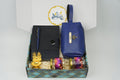 "Personalized Diwali Gift Hamper 10.0-BLUE ✨ Nexon Gift Hamper – Flip Diary, Pen, Pouch, Laxmi Ganesh Metal Diya, Almond & Kaju Jars, Designer Box | Festive & Corporate Gifting 🎁