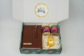 "Personalized Diwali Gift Hamper 1.0-BROWN✨ Diary with Pen, Almond & Kaju Jars, Laxmi Ganesh Diya, Designer Box | Customizable Gift Hamper for Festive & Corporate Gifting 🎁
