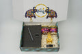 "Personalized Diwali Gift Hamper 3.0-GREY✨ Nexon Flip Diary, Brass Pen, Metal Keychain, Laxmi Ji Diya, Shubh Labh Latkan, Kaju & Almond Jars, Designer Box | Festive & Corporate Gift Hamper 🎁