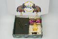 "Personalized Diwali Gift Hamper 3.0-GREEN✨ Nexon Flip Diary, Brass Pen, Metal Keychain, Laxmi Ji Diya, Shubh Labh Latkan, Kaju & Almond Jars, Designer Box | Festive & Corporate Gift Hamper 🎁