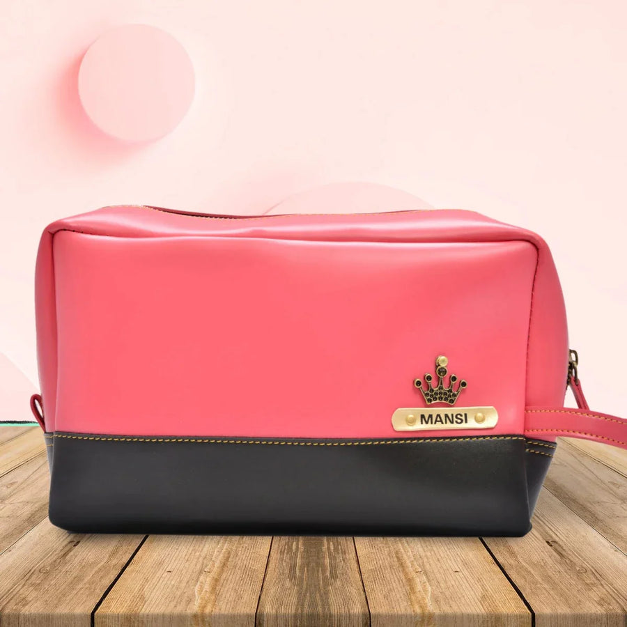 Personalized Dopp Kit- Washbag - Pink