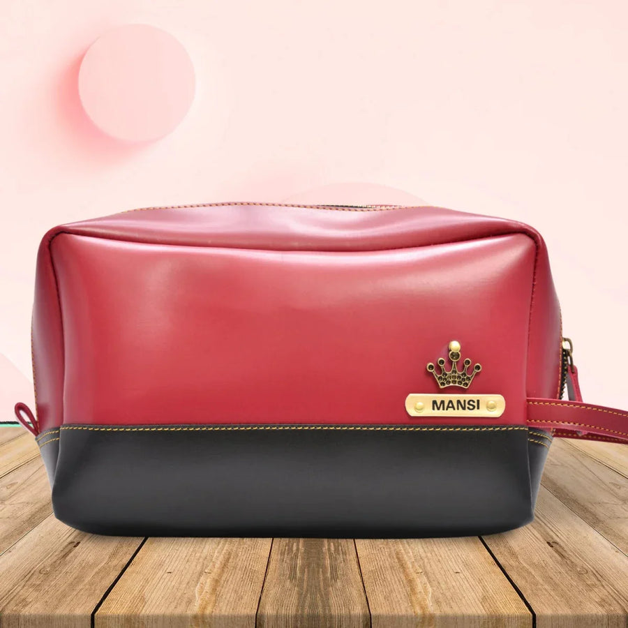 Personalized Dopp Kit- Washbag - Wine
