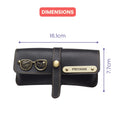 Personalized Nexon Leather Eyewear Case 1.0 - Black