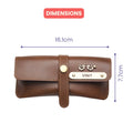 Personalized Nexon Leather Eyewear Case 1.0 - Brown