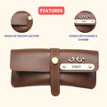 Personalized Nexon Leather Eyewear Case 1.0 - Brown