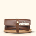 Personalized Nexon Leather Eyewear Case 1.0 - Brown