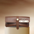 Personalized Nexon Leather Eyewear Case 1.0 - Brown