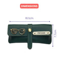 Personalized Nexon Leather Eyewear Case 1.0 - Olive Green