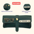 Personalized Nexon Leather Eyewear Case 1.0 - Olive Green