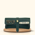 Personalized Nexon Leather Eyewear Case 1.0 - Olive Green