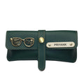 Personalized Nexon Leather Eyewear Case 1.0 - Olive Green