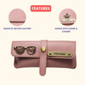Personalized Nexon Leather Eyewear Case 1.0 - Pink