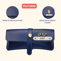 Personalized Nexon Leather Eyewear Case 1.0 - Royal Blue