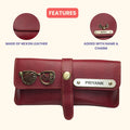 Personalized Nexon Leather Eyewear Case 1.0 - Wine