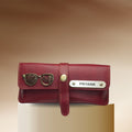 Personalized Nexon Leather Eyewear Case 1.0 - Wine