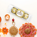 "Personalized Diwali Gift Hamper 2.0-BLUE“Dual Shade Diary, Metal Keychain, Om Brass Bell, Laxmi Ganesh Diya, Almond Jar & Shubh Labh Latkan – Festive Gift Box”