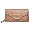 Classy Leather Customised Stylish Lady Wallet  (Brown)
