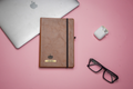 Classy Hardcover Diary + Classic Metal Pen - Brown
