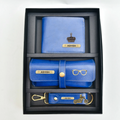 Classy Leather Customized Men's Combo (3 pcs) - Royal Blue