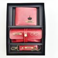 Classy Leather Customized Men's Combo (3 pcs) - Maroon