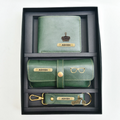 Classy Leather Customized Men's Combo (3 pcs) - Green