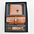 Classy Leather Customized Men's Combo (3 pcs) - Tan