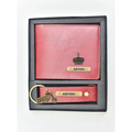 Classy Leather Customized Men's Combo (2 pcs) - Maroon