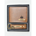 Classy Leather Customized Men's Combo (2 pcs) - Tan