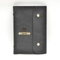 Classy Leather Customized Button Diary (Black)