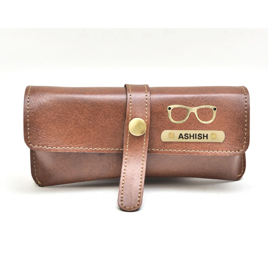 Classy Leather Customized Eyewear Case 1.0 - TANN