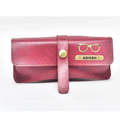 Classy Leather Customized Eyewear Case 1.0 - Maroon