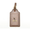 Classy Leather Customized Luggage Tag (Brown)