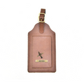 Classy Leather Customized Luggage Tag (Tan)